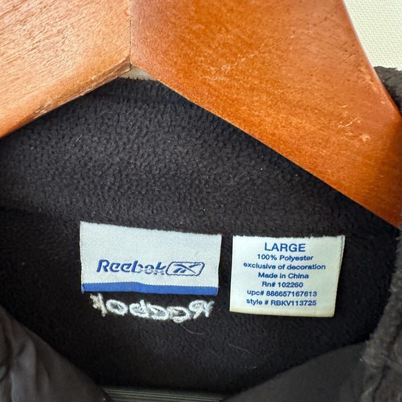 Reebok Womens Full Zip Activewear Black Vest Ladies Large Vintage Sleeveless - Picture 2 of 9